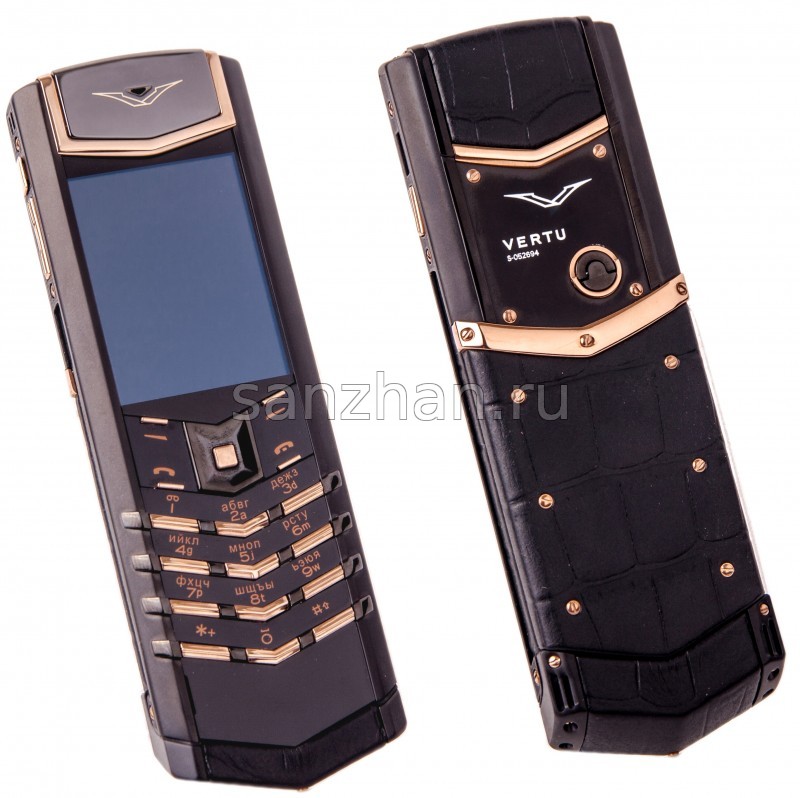 Vertu Signature S Design Red Gold Black Alligator