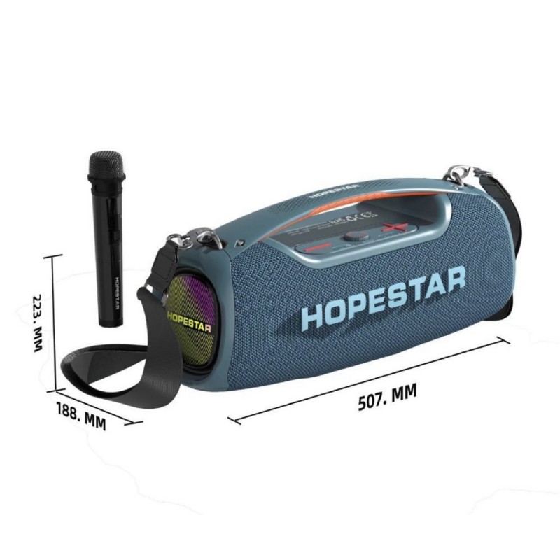 Портативная Беспроводная Bluetooth Колонка Hopestar A60, 100W  с микрофоном